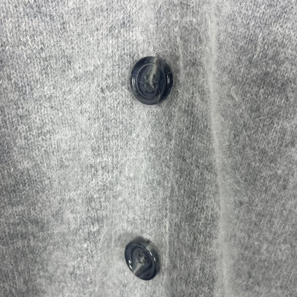 Moda International Women's Cardigan Sweater S Wool Rabbit Hair Gray Cozy! - Picture 2 of 5
